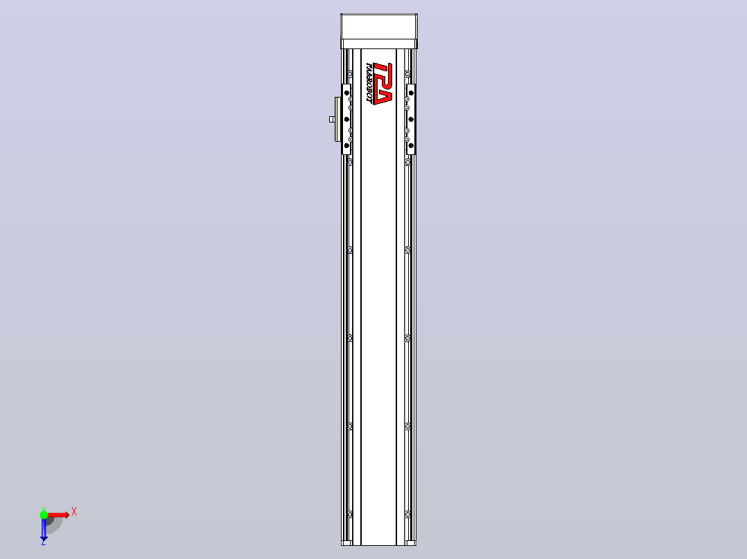 日规模组半封闭丝杆TPA-HNR-85D-1610C-L400-MP-C-P20-N3俯视图