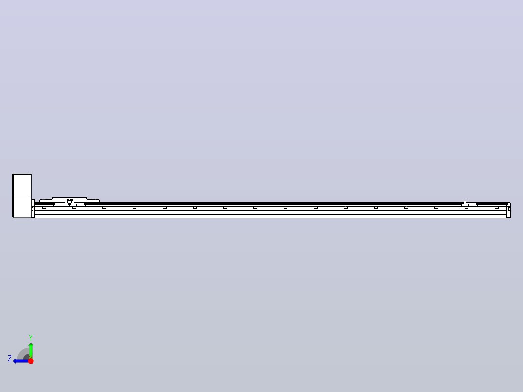 机器人皮带驱动直线轴TPA-GCB-120-P70-L1300-RU-M20-N3右视图
