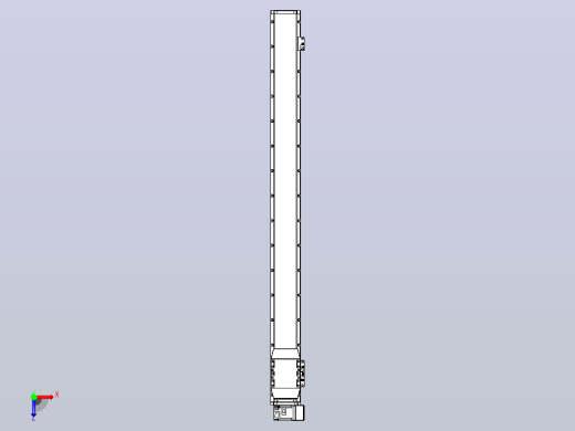 机器人皮带驱动直线轴TPA-GCB-120-P70-L1300-RU-M20-N3俯视缩略图