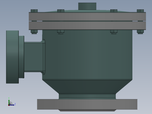防爆阻火呼吸阀[DN150-防爆阻火呼吸阀]左视缩略图