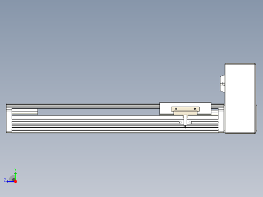 皮带直线轴半封闭可选导轨TPA-HNB-105D-90-L250-LU-C-P20-N3右视缩略图