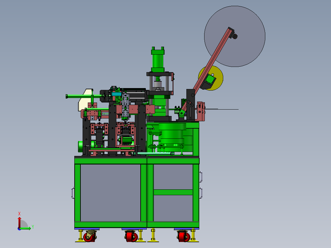 铜片冲压组装线右视图
