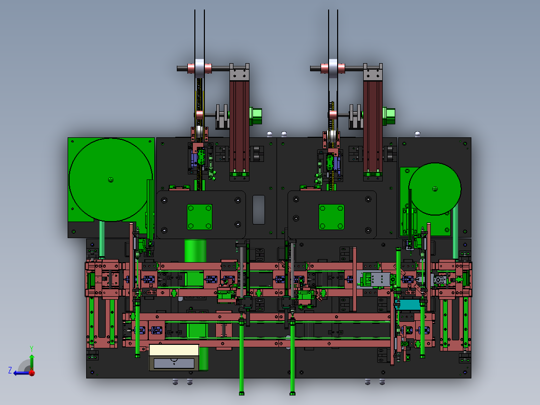 铜片冲压组装线俯视图