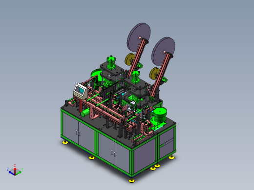 铜片冲压组装线正等轴测缩略图