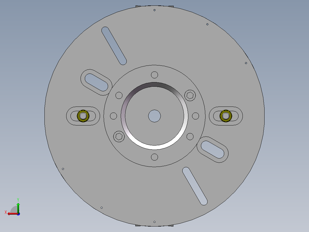 拔叉叉口成组夹具后视图