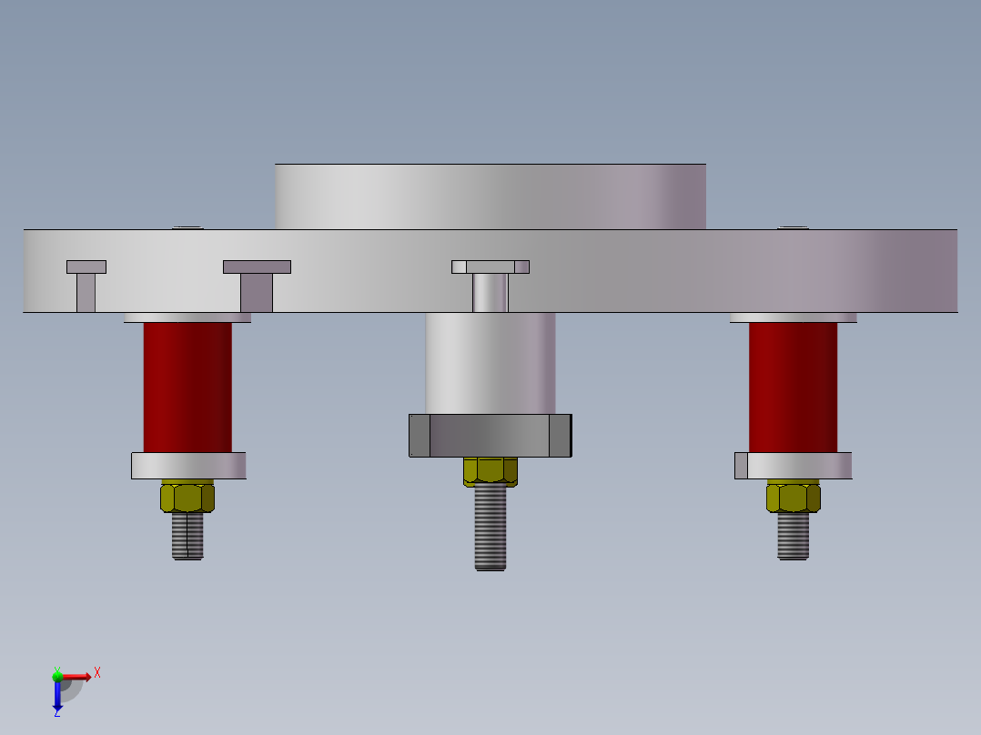 拔叉叉口成组夹具俯视图