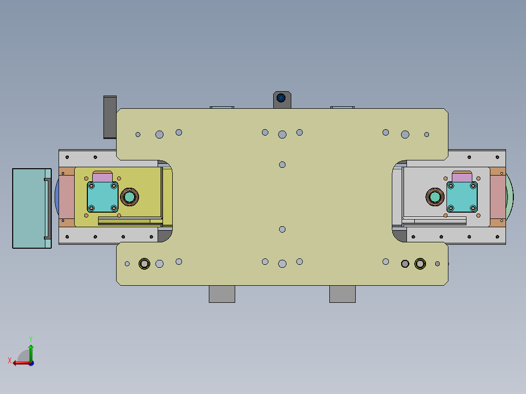 齿轮夹具后视图