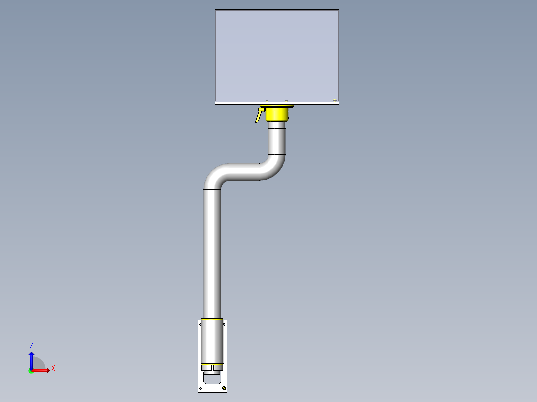 操作面板调整机构前视图
