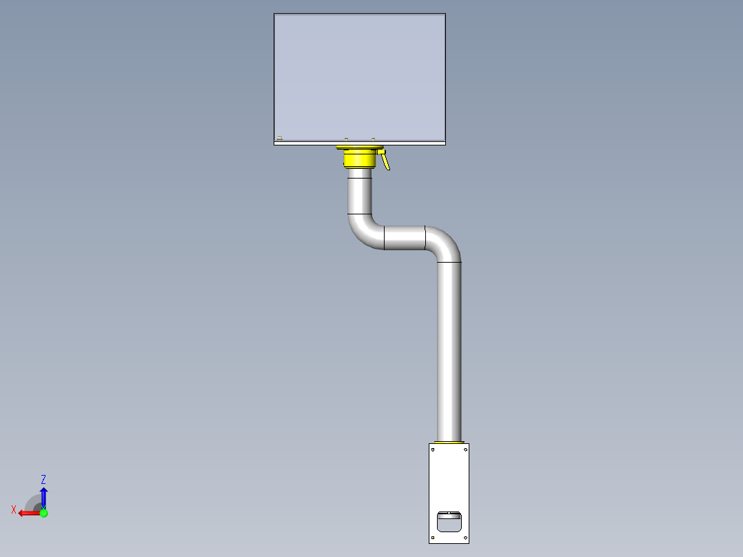 操作面板调整机构后视图