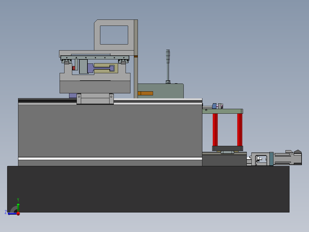 玻璃平面度检测机sw17可编辑右视图