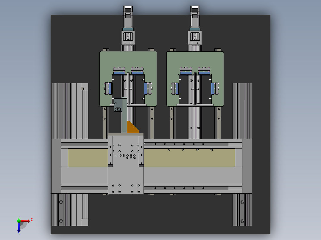 玻璃平面度检测机sw17可编辑俯视图