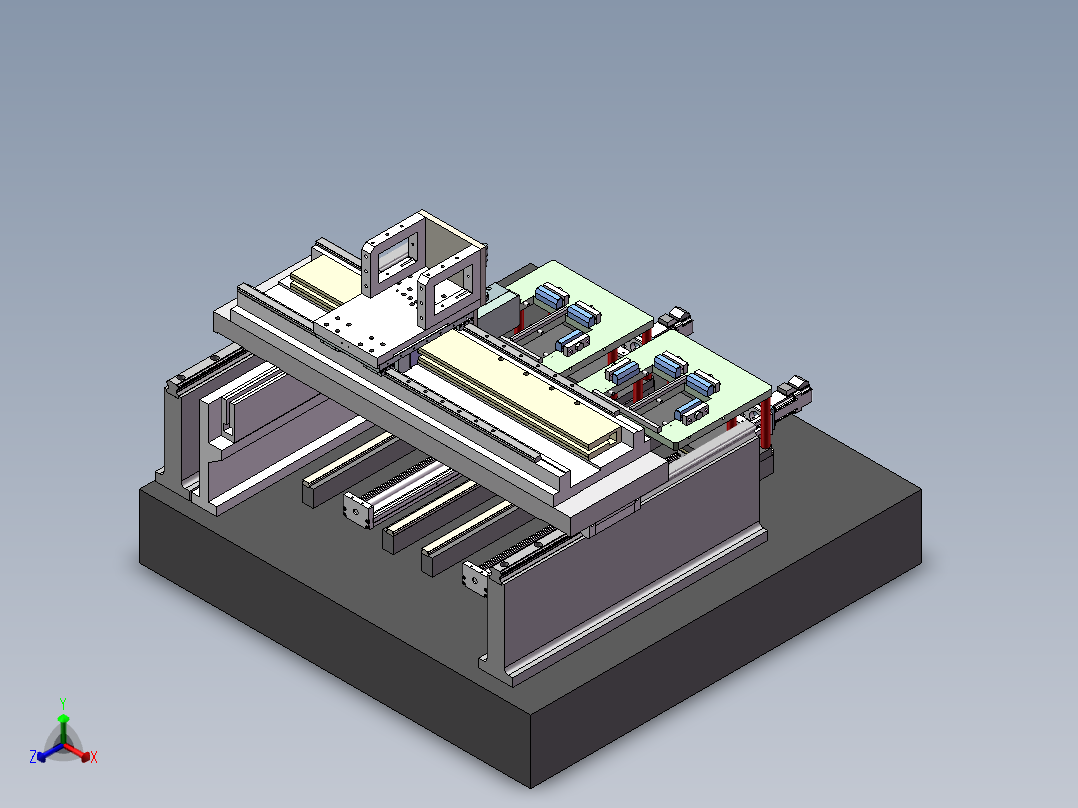 玻璃平面度检测机sw17可编辑正等轴测图