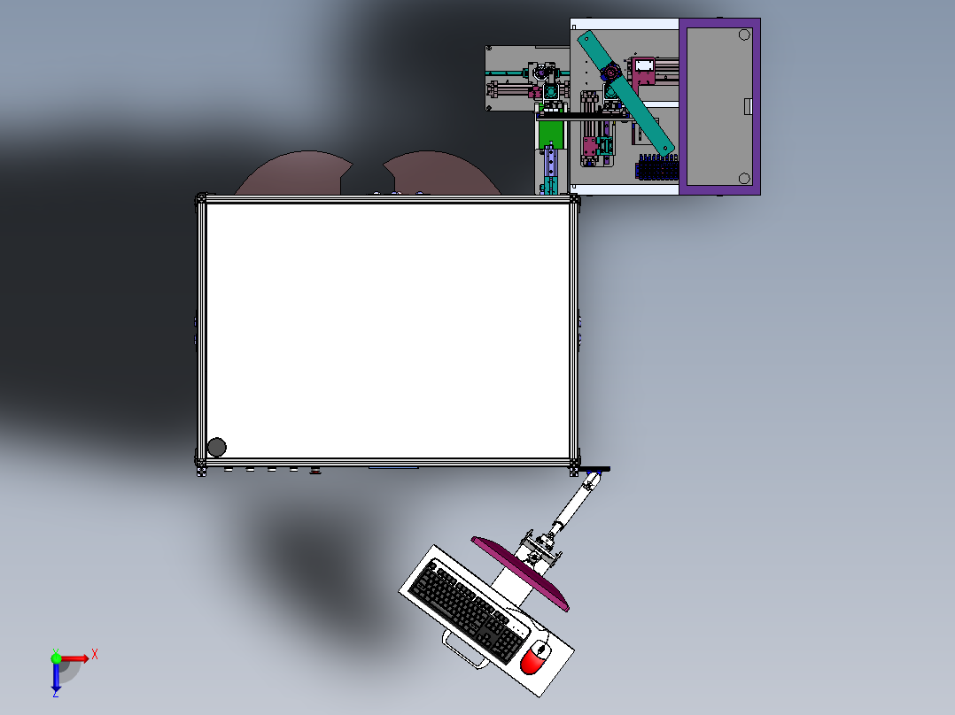磁环组装自动压合平衡测试设备sw16可编辑俯视图