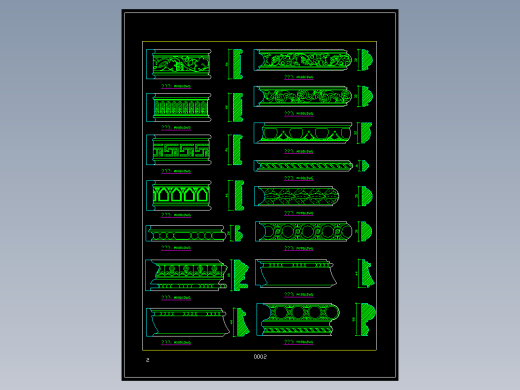 家装图块之雕花木线