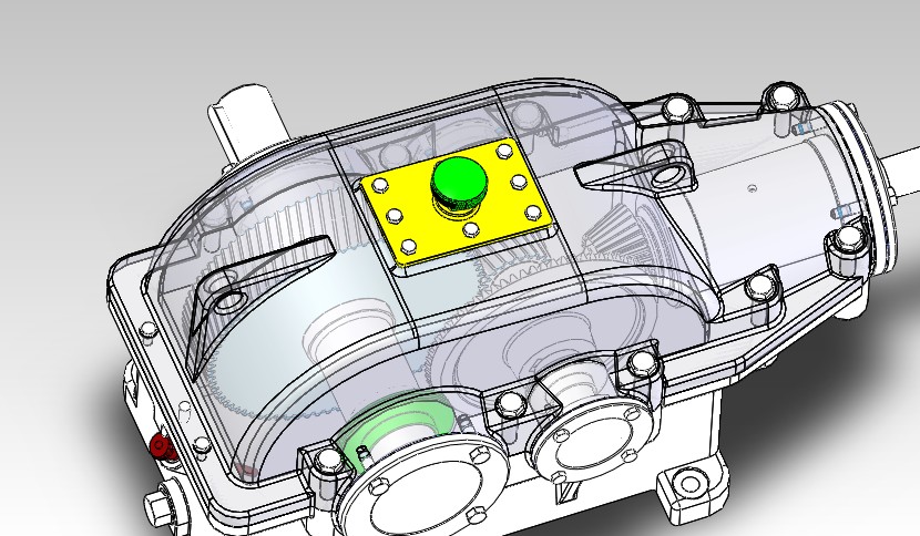 二级圆锥圆柱齿轮减速器ProE源文件G71 非标自动化设备3D图纸3D模型