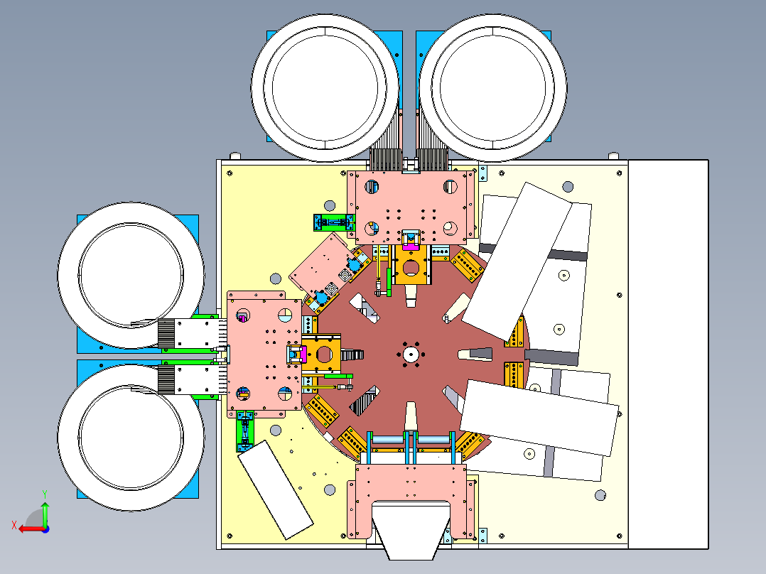 医疗采血针全自动组装焊接机后视图
