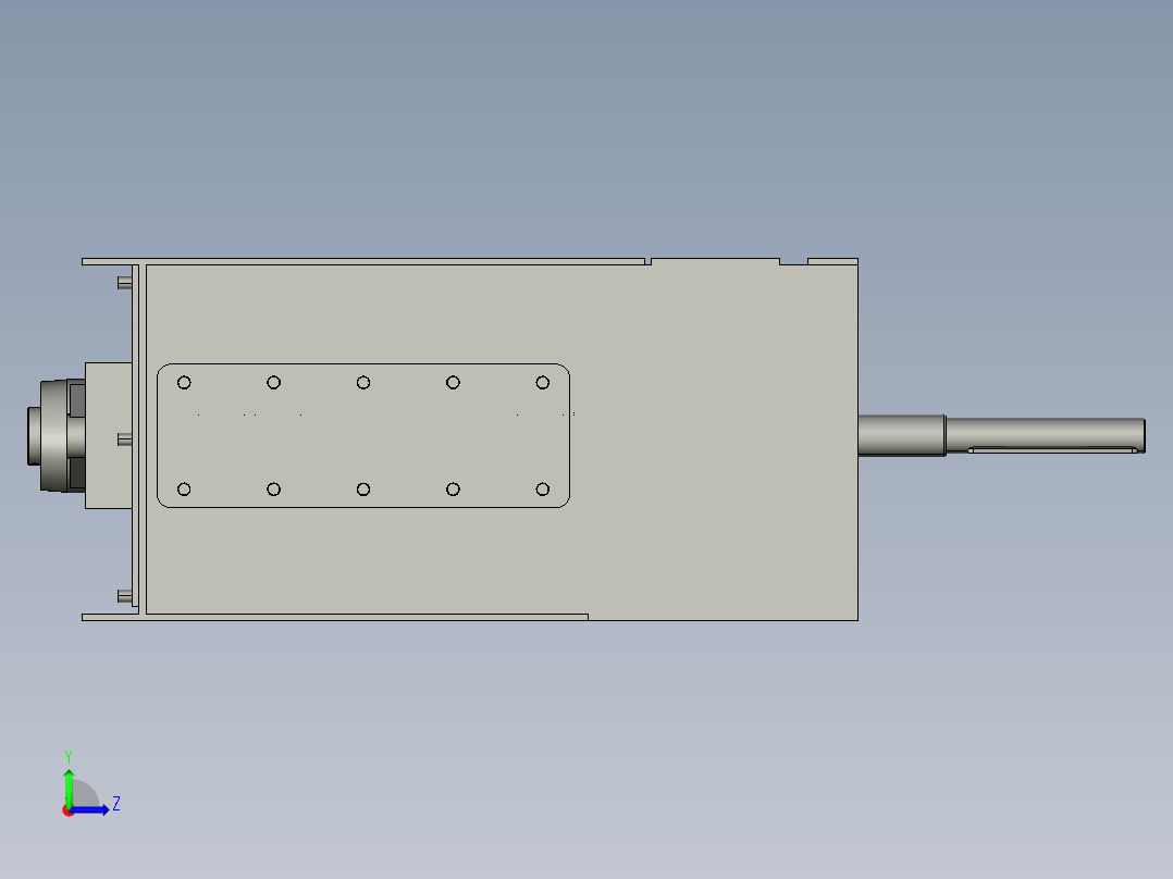 Quebrador破碎机3D数模图纸 STEP格式左视图