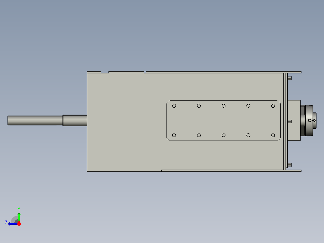 Quebrador破碎机3D数模图纸 STEP格式右视图