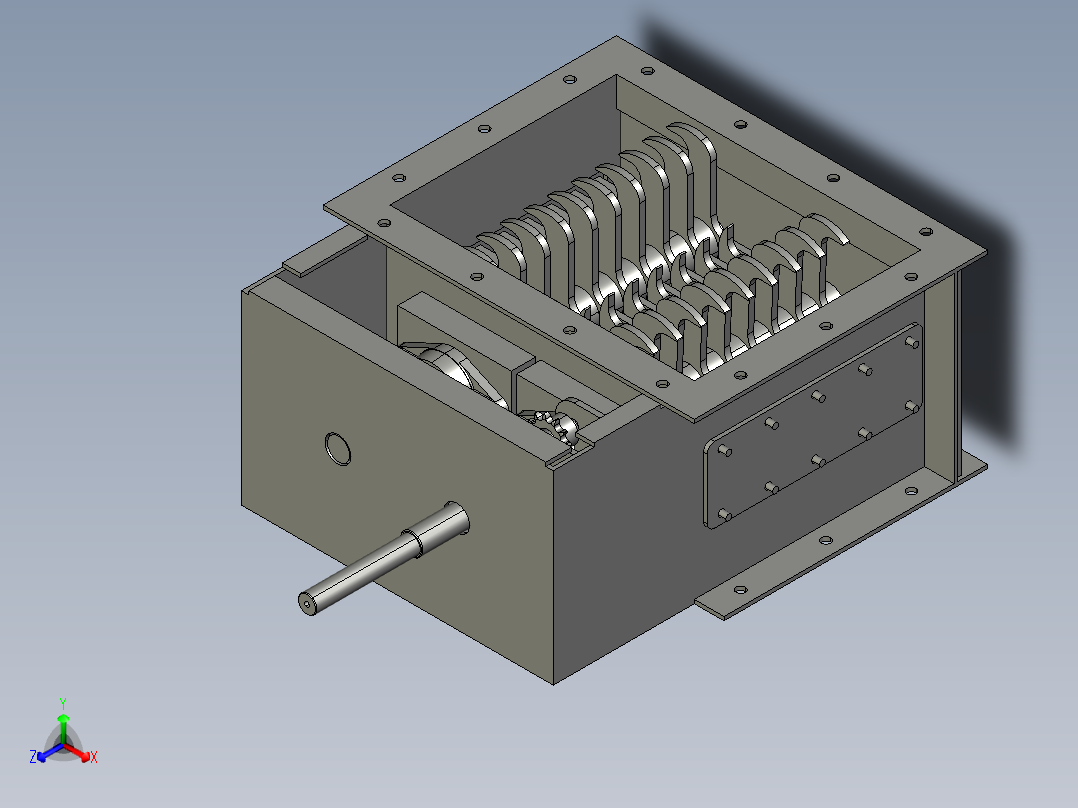 Quebrador破碎机3D数模图纸 STEP格式正等轴测图