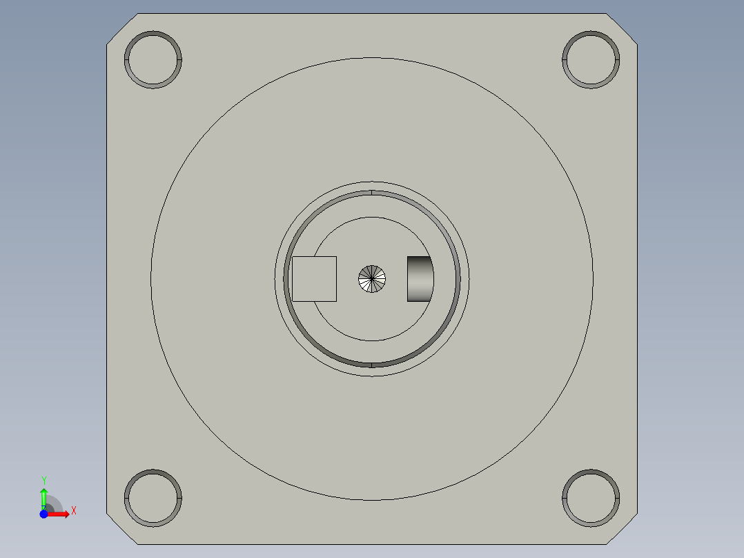 GNP60L1-14-50-70-M5中空旋转平台前视图