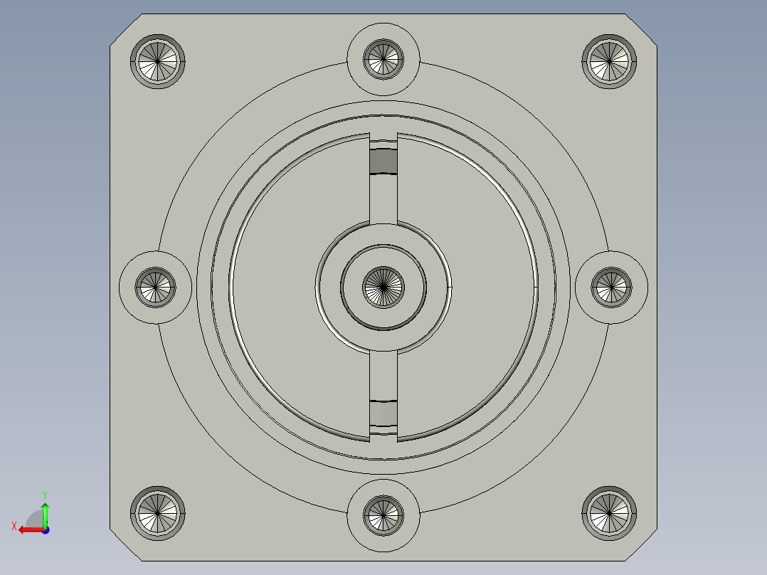 GNP60L1-14-50-70-M5中空旋转平台后视图