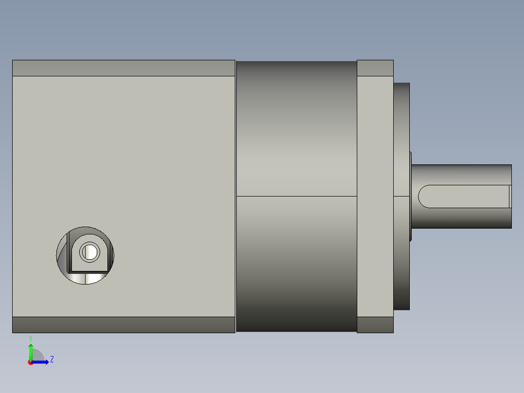 GNP60L1-14-50-70-M5中空旋转平台左视图