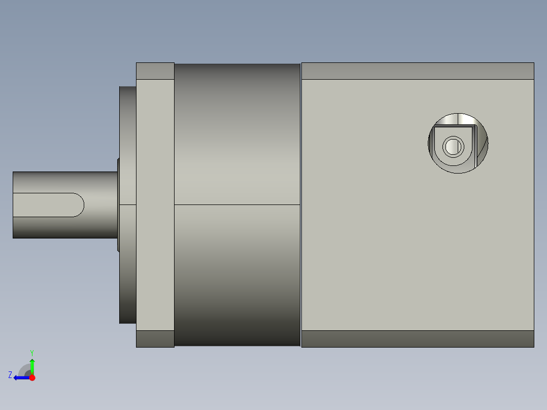 GNP60L1-14-50-70-M5中空旋转平台右视图
