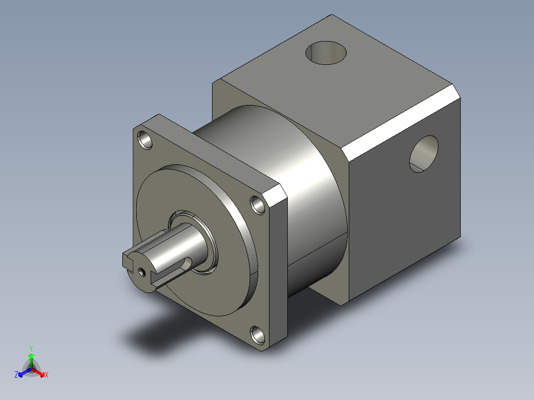 GNP60L1-14-50-70-M5中空旋转平台正等轴测图