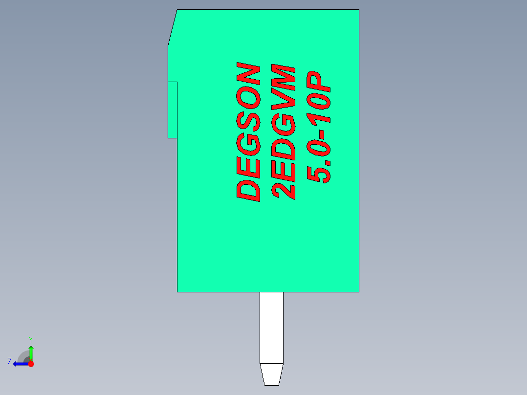 DEGSON 2EDG（M） 系列 5.0mm 螺丝锁紧可插拔接线端子组-2EDGVM-5.0-10P-14-00AH右视图