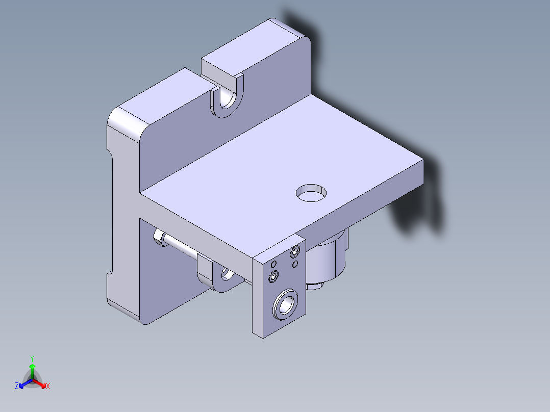车床杠杆钻孔夹具（CAD图+CATIA三维）正等轴测图