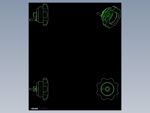 工程塑膠手輪(安裝水平指示器用)VHT-2D多系列多零件图纸模型