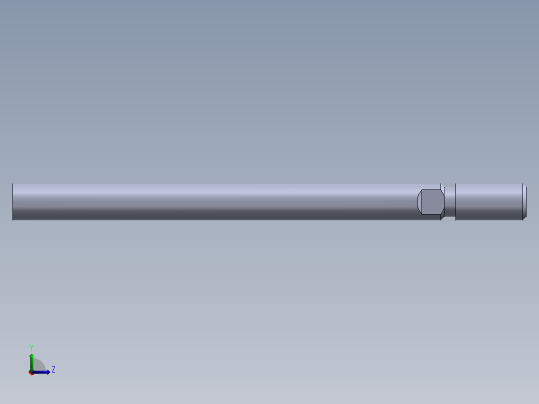 S10 气缸活塞杆左视图