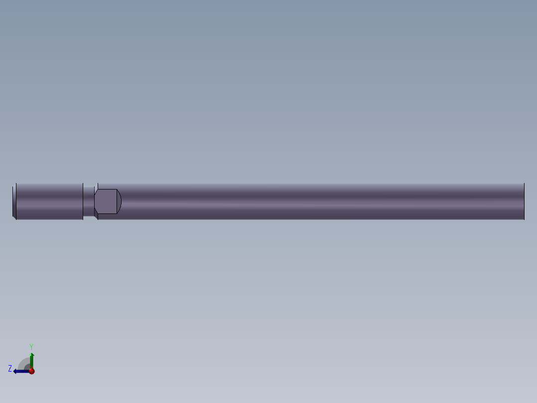 S10 气缸活塞杆右视图