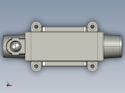 三位四通手动换向阀设计 1311408===三维通用格式前视缩略图