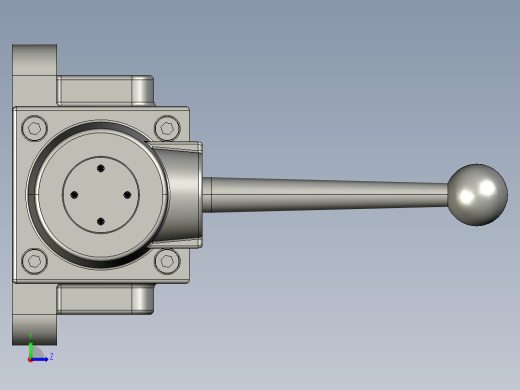 三位四通手动换向阀设计 1311408===三维通用格式左视缩略图