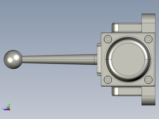 三位四通手动换向阀设计 1311408===三维通用格式右视缩略图