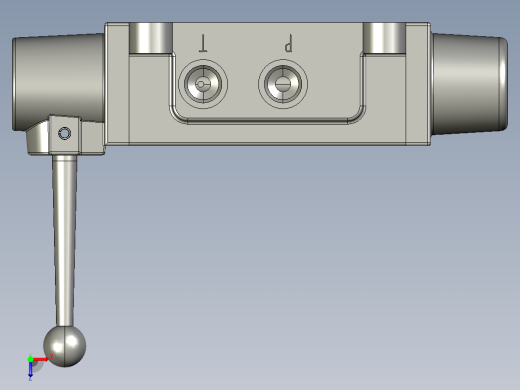 三位四通手动换向阀设计 1311408===三维通用格式俯视缩略图