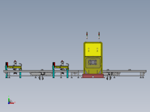 大型立式翻转切削加工生产线sw17可编辑前视缩略图