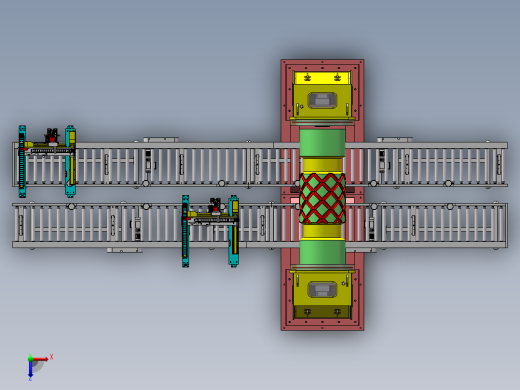 大型立式翻转切削加工生产线sw17可编辑俯视缩略图