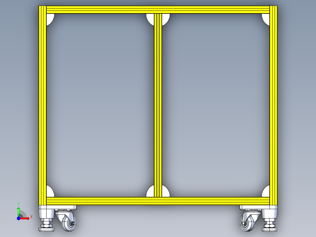 铝型材机架前视图