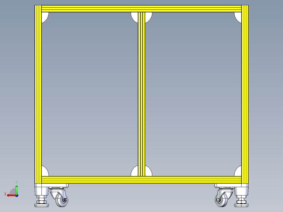 铝型材机架后视图