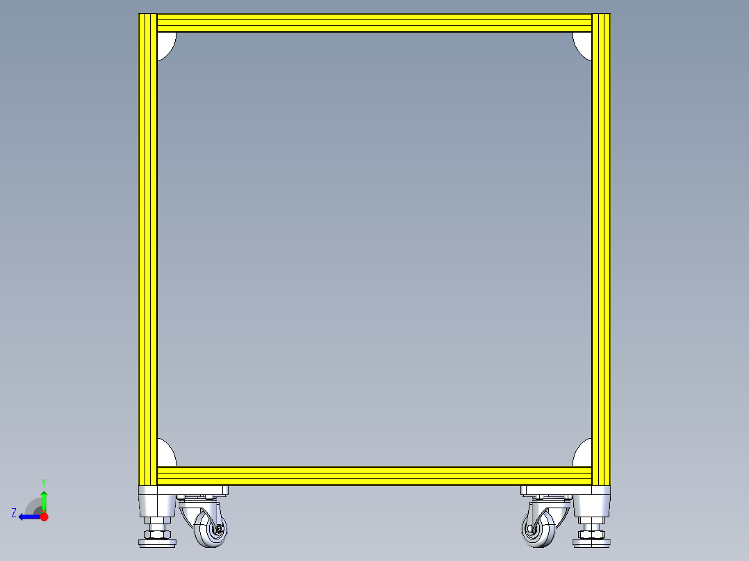 铝型材机架右视图