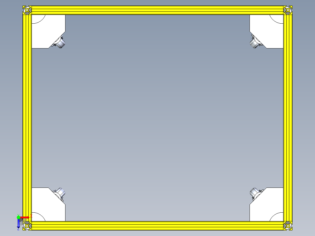 铝型材机架俯视图
