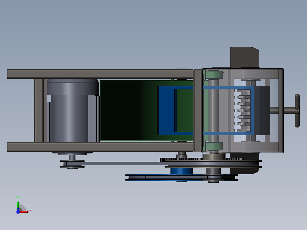 秸秆破碎机前视图