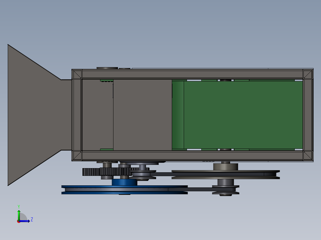 秸秆破碎机左视图