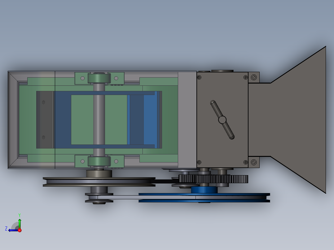 秸秆破碎机右视图