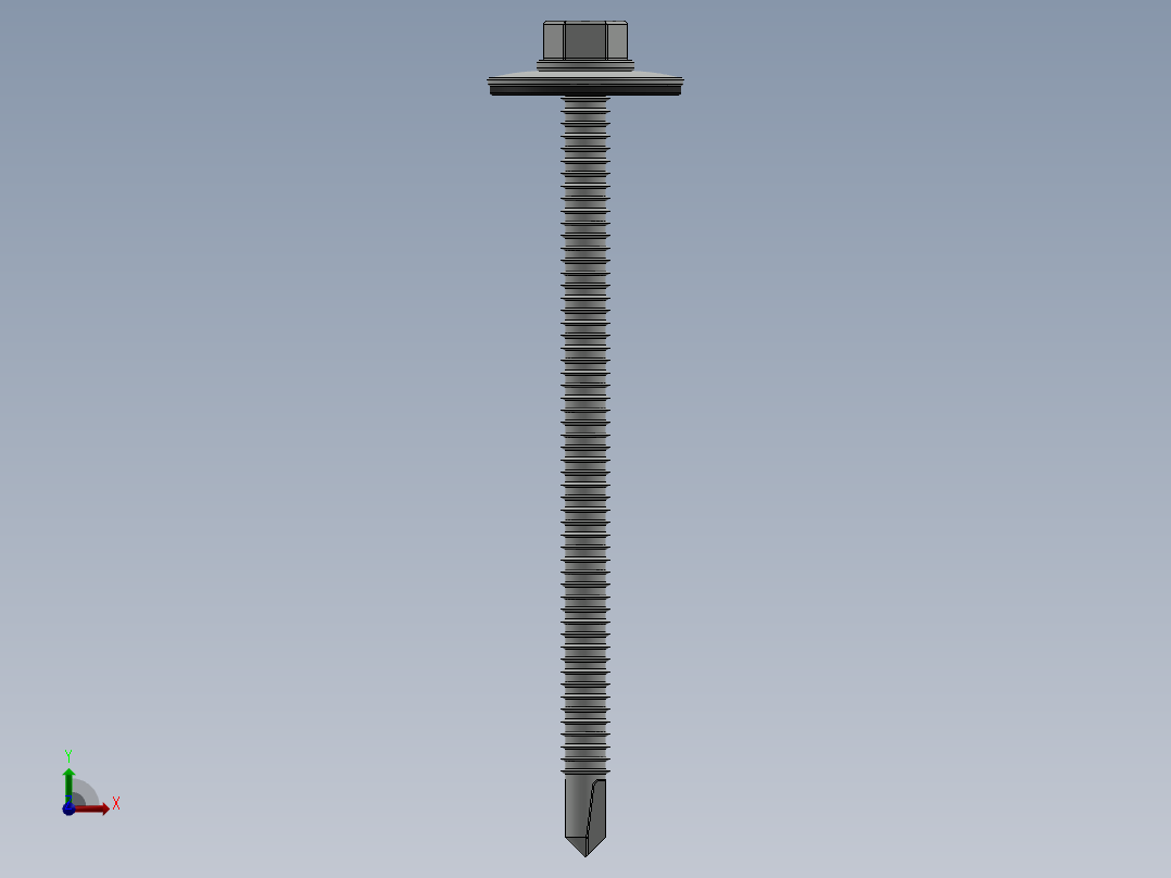 紧固件-Drill-Tip Stucco Screw 0.2500前视图