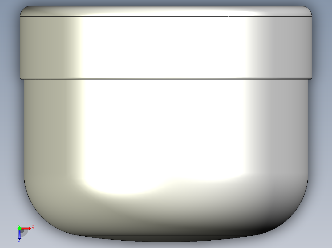 7CIC 带有溶剂焊接插座的端盖俯视图
