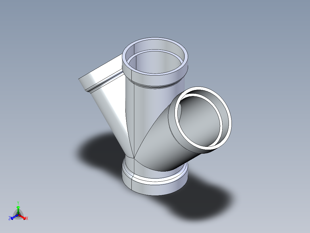 船舶管路系统S7_SeaDrainPLUS_DoubleWye-SxSxSxS_37E163504_4in Sea Drain Plus - Double Wye - SxSxSxS主视图