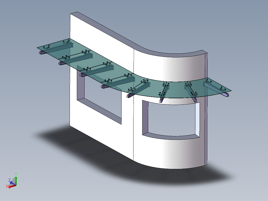 带驳接爪的玻璃雨棚
